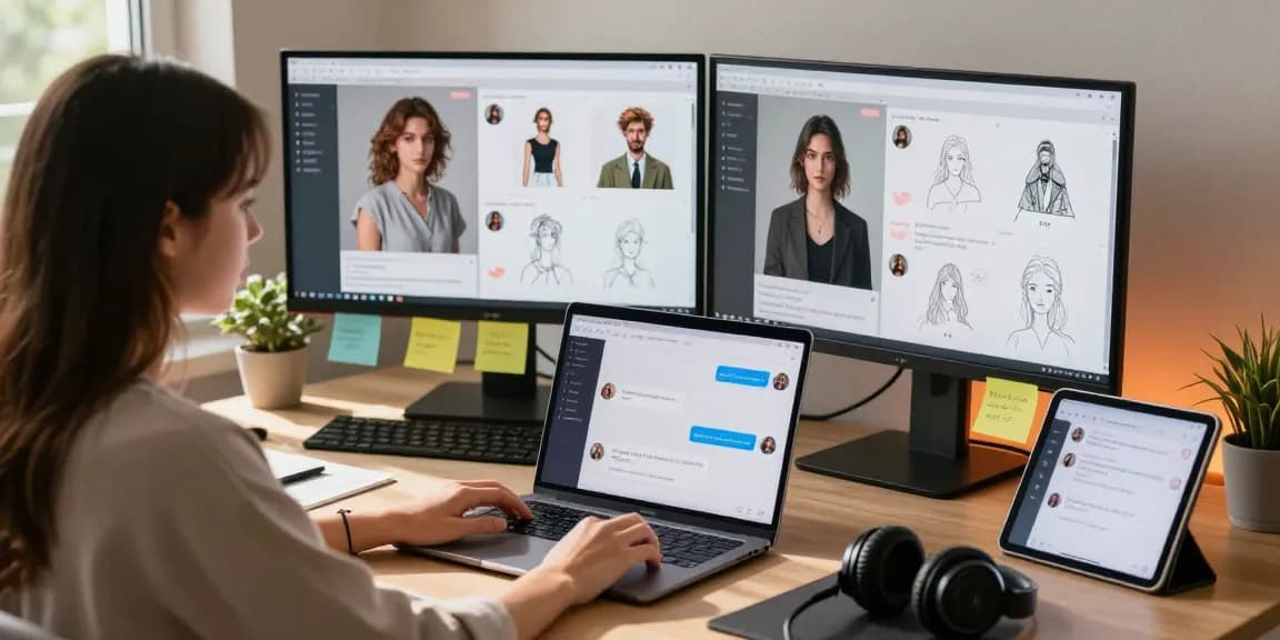 Engaging NSFW AI chat in a modern digital workspace with advanced technology