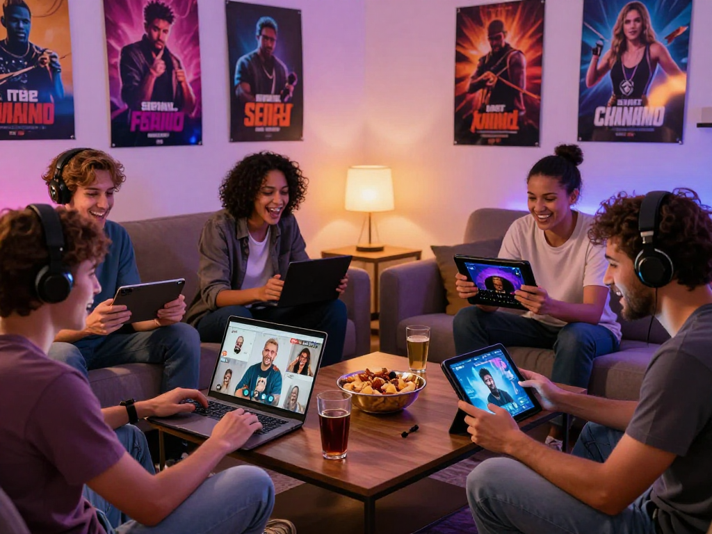 Engaged adults enjoying adult games in a cozy living room setting.