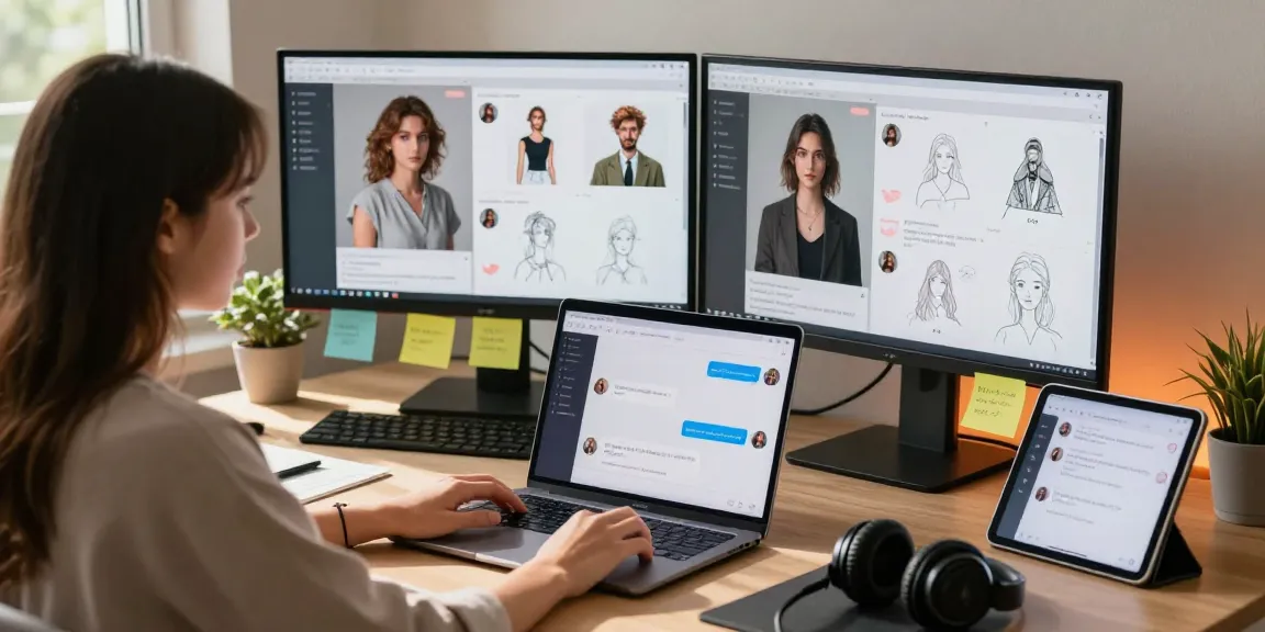 Engaging NSFW AI chat in a modern digital workspace with advanced technology