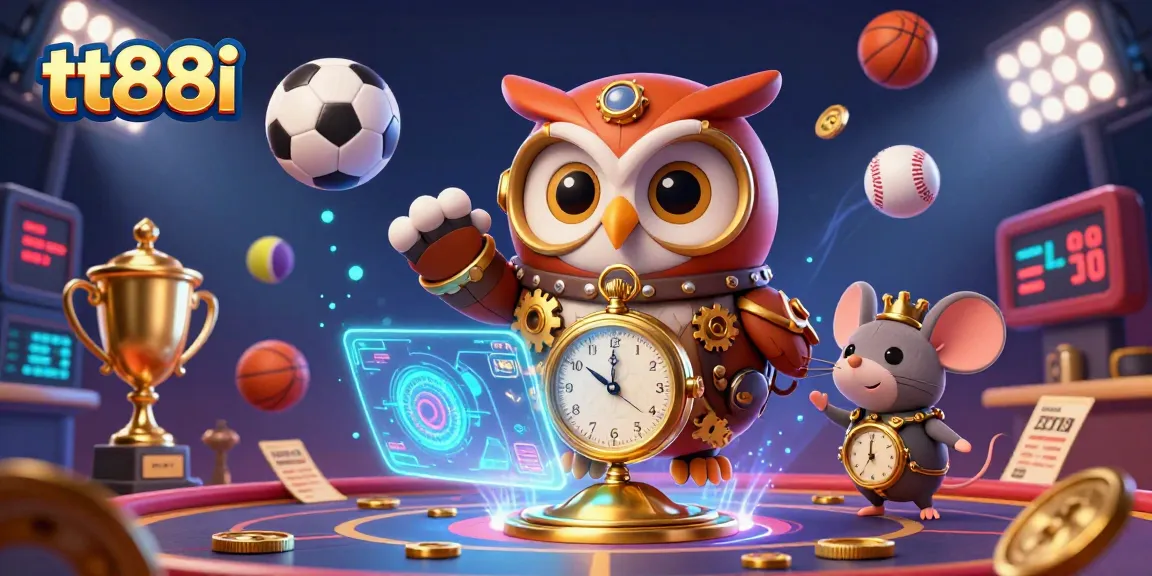 Experience the thrill with tt88i's vibrant 3D casino scene featuring dynamic sports elements.